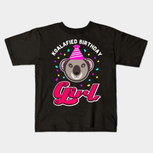 Koala Bear Koalafied Birthday Girl Retro Party Kids T-Shirt